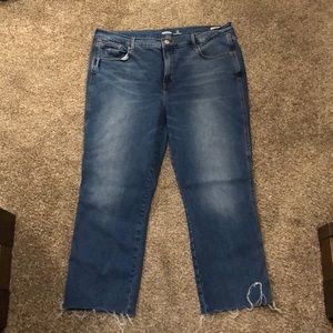 Old Navy cutoff ankle flare jeans